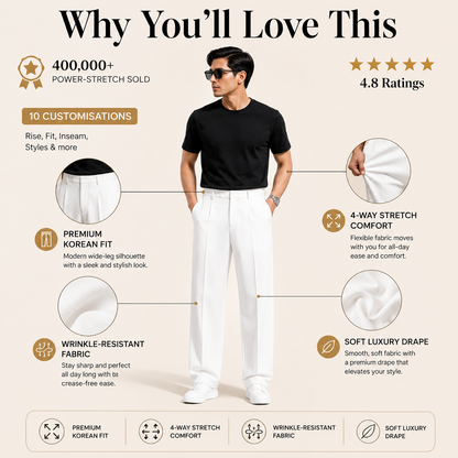 Milano Pleated Trousers - Ivory