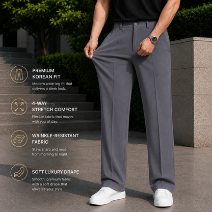 Milano Pleated Trousers - Grey