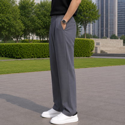 Milano Pleated Trousers - Grey