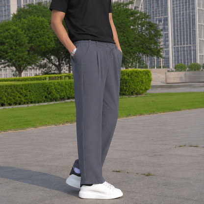 Milano Pleated Trousers - Grey