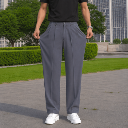 Milano Pleated Trousers - Grey