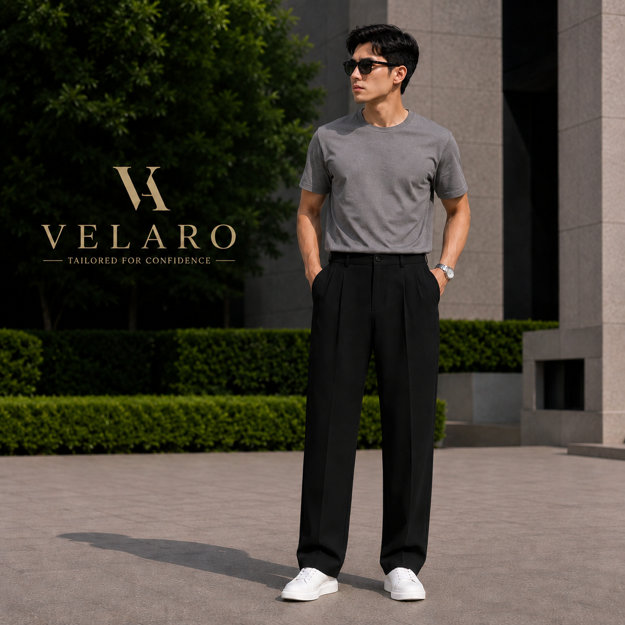 Milano Pleated Trousers - Black
