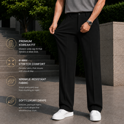 Milano Pleated Trousers - Black