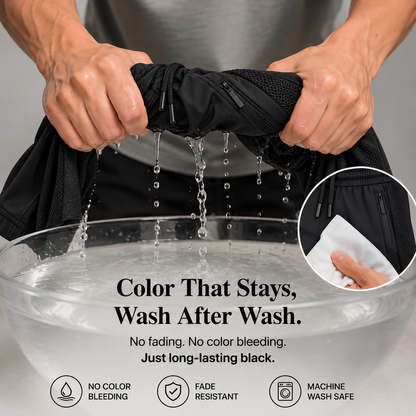 Premium Korean Mesh Pants - BLACK