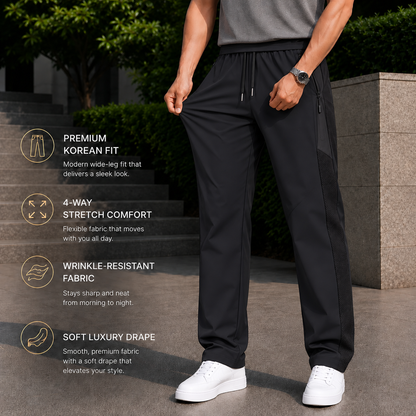 Premium Korean Mesh Pants - BLACK