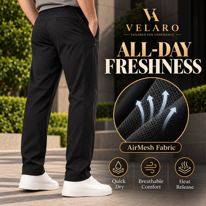 Men's Breathable mesh Panel Casual pants